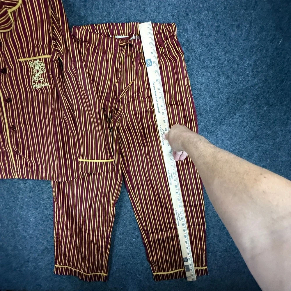 Harry Potter Gryffindor Pajama Set Pottery Barn Teen‎ Small Burgundy Gold Cotton